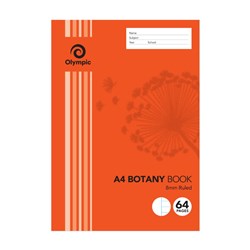 A4 64 Page 8mm Botany Exercise Book