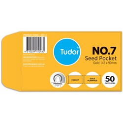 Tudor No.7 145x90mm Self Seal Kraft Seed Envelope