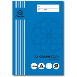 Olympic A4 48 Page 5mm Graph Exercise Book