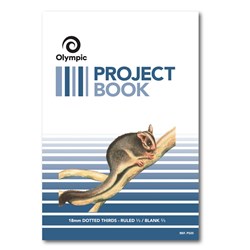Olympic #525 Project Books 24Page 18mm Ruled Dotted 3Rd's