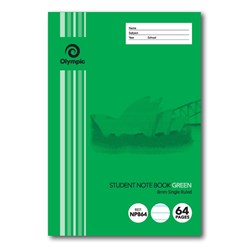 Book Exercise Tudor Nsw Primary 64Pg 250X176 8mm Ruled Green