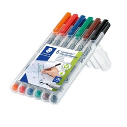 Staedtler Lumocolor 315 6 Assorted Medium Non-Permanent OHP Marker