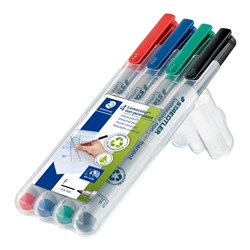Staedtler Lumocolor 316 4 Assorted Fine Non-Permanent OHP Marker