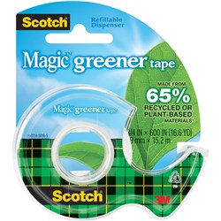 Scotch Greener Magic Tape 19mmx15.2M With Dispenser