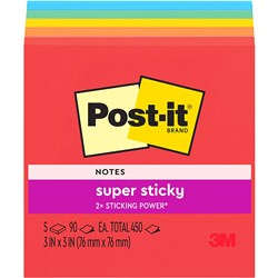 Post-It Mareakesh 654-5SSAN 75x75mm Super Sticky Adhesive Notes