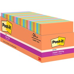 Post-It 654-24SSAU 75x75mm Rio De Janeiro Super Sticky Adhesive Notes Cabinet Pack