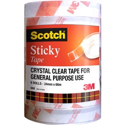 Scotch 502 24mmx66M Clear Sticky Tape