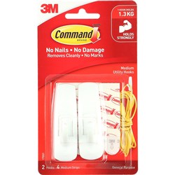 Command White 17001 Medium Hook