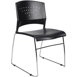 Chair Stadium Ys42 Stackable Black/Chrome