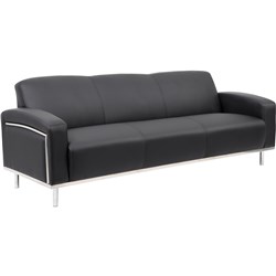 Sienna Black Three Seater Lounge Chair