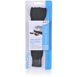 Velcro Brand Reusable Cable Ties 200mm Black