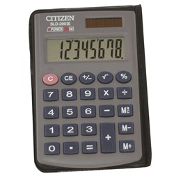 Citizen SLD200 8 Digit Pocket Calculator.