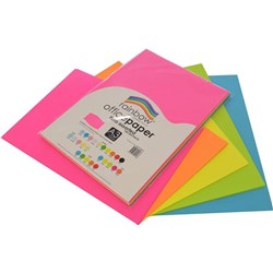 Rainbow 75Gsm Office Paper A3 5 Fluoro Assorted