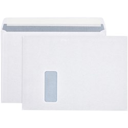 C4 324x229mm White Secretive Window Face Strip Seal Booklet Envelope