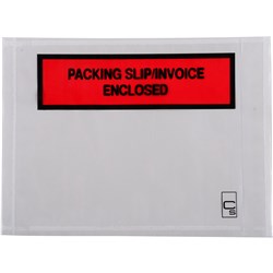 Cumberland 115x155mm Packing Slip/Invoice Enclosed White Adhesive Packing Envelopes
