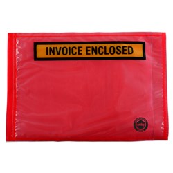 Cumberland 115x165mm Invoice Enclosed Red Adhesive Packing Envelopes
