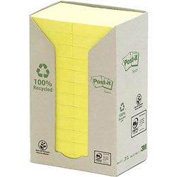 Post-It Yellow Recycled 653-RTY 35x48mm Adhesive Notes Tower Pack