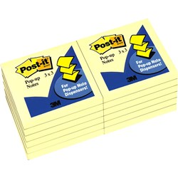 Post-It Yellow R330-YW 75x75mm Pop Up Adhesive Notes