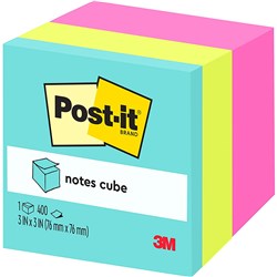 Post-It 2027-RCR Vibrant 76x76mm Memo Cube