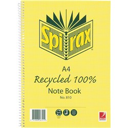 Notebook A4 Recycled Spirax 810 120 Page