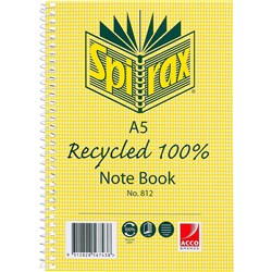 Notebook A5 Recycled Spirax 812 120 Page
