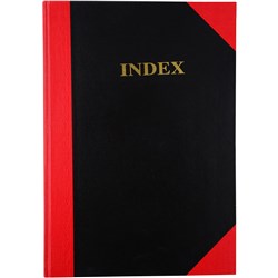 Cumberland A4 Indexed Black & Red 100 Leaf Ruled Notebook