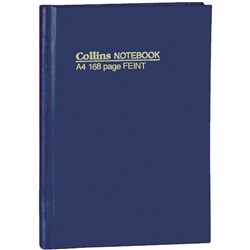 Notebook Collins Hard Cover 5800 A4 Short Feint 168 Pg