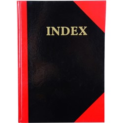 Cumberland A4 Indexed Gloss Black & Red 100 Leaf Notebook