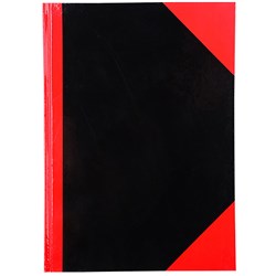 Cumberland A4 Feint Gloss Black & Red 200 Page Notebook