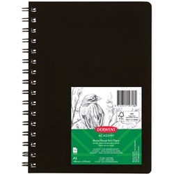 Diary Visual Art A5 Portrait Black