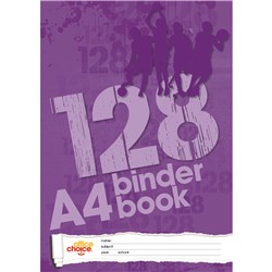 8mm Ruled A4 128 Page 7 Hole Punched Binder Exercise Book