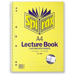 Notebook Spirax 598 Lecture Book W/Pocket
