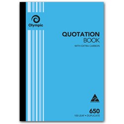 Book Carbon A4 Quotation Dup 650 210x297mm