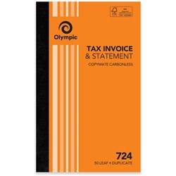 GNS Invoice & Statement 200x125mm Duplicate Carbonless Book