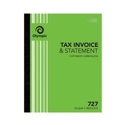 Book Carbonless Invoice & Statement Trip 727 250X200mm