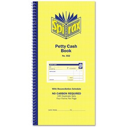 Book Carbonless Spirax Petty Cash 552