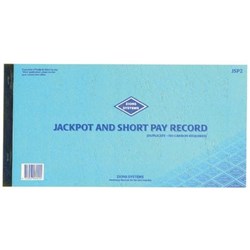 Book Jackpot & Short Pay Record Zions No.Jsp2