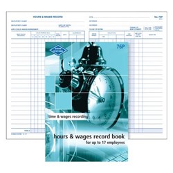 Book Hours & Wages Record Zions No.76P