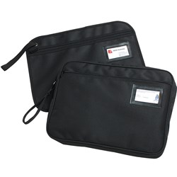 Satchel Convention Zippered Fabric Marbig Black