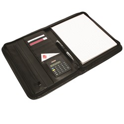 Compendium Zippered Pad Holder Rexel Black