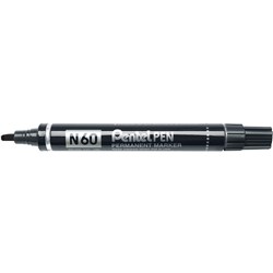 Pentel N60 Black Permanent Chisel Marker