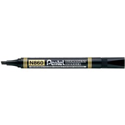 Pentel N860 Black Permanent Chisel Marker