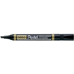 Pentel N860 Black Permanent Chisel Marker