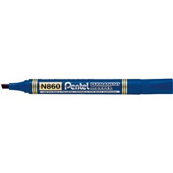 Pentel N860 Blue Permanent Chisel Marker