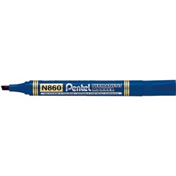 Pentel N860 Blue Permanent Chisel Marker