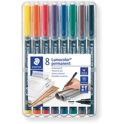Staedtler Lumocolor 317 8 Assorted Medium Permanent OHP Marker