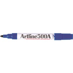 Artline 500A Blue Whiteboard Bullet Marker