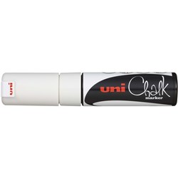 Uni Liquid Chalk 8mm White Chisel Tip Marker