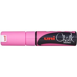 Uni Liquid Chalk 8mm Fluro Pink Chisel Tip Marker