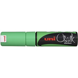 Uni Liquid Chalk 8mm Fluro Green Chisel Tip Marker